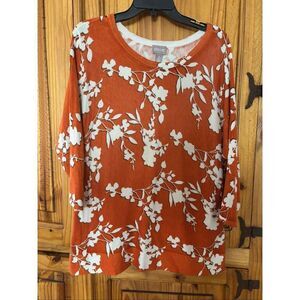 Chico’s Lightweight Floral Print Sweater